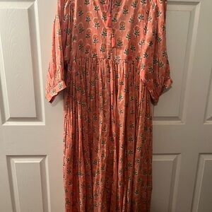 Block Print Midi Dress NWT XXL